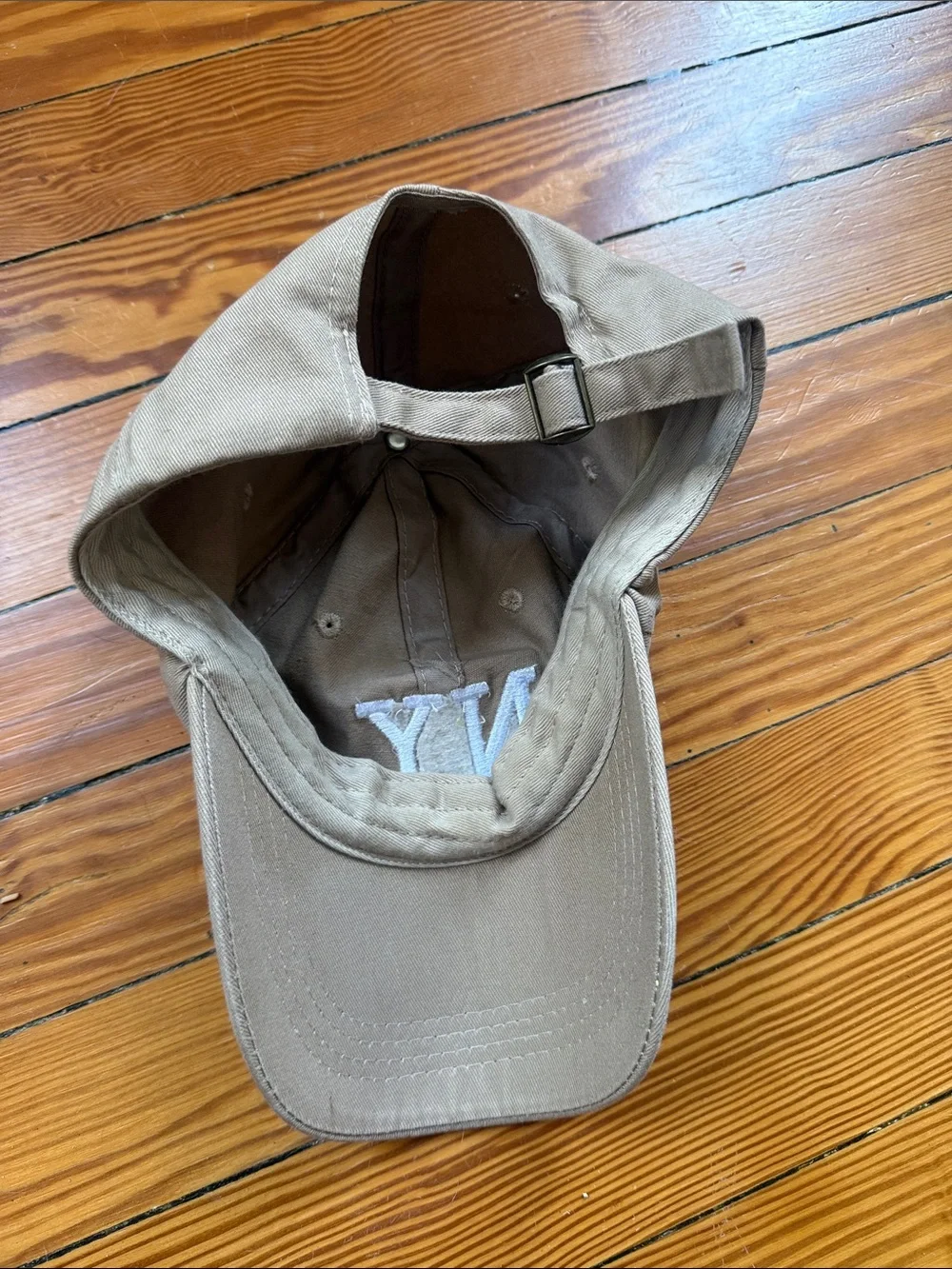 Tan 'NY' Embroidered Baseball Cap